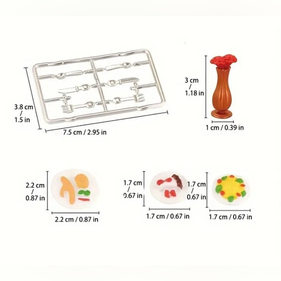 Dollhouse Kitchen Table/2 Chairs - Picture 6 of 8